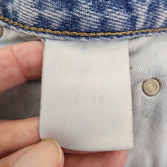 Edwin Blue Denim High Waist Shorts Size S - Picture 7 of 7